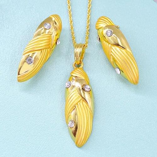 ZEA Dear Jewelry Hot Selling Jewelry Set For Women Earrings Necklace Pendant Cubic Zirconia Jewelry Findings For Engagement Gift