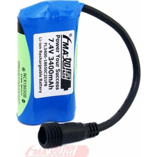 Protected Japan NCR18650B 7.4V 3400mAh Li-ion battery for Magicshine Bike Light Headlight LED Flashlight Heating clothes 2S1PM