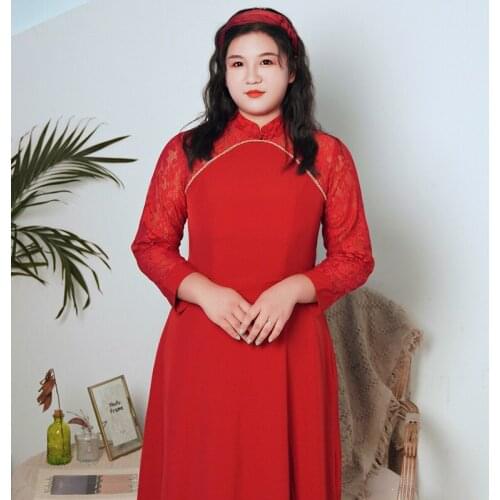 New High Neck Vintage A-Line Evening Dress Empire Floral Print Full Sleeves Pleat Tea-Length Plus Size Women Formal Gowns D1236