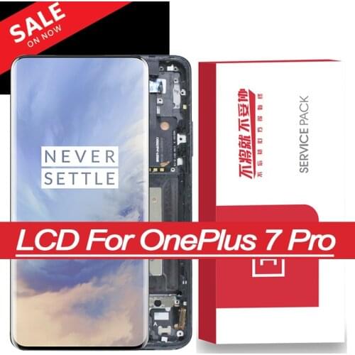 Original 6.67" AMOLED Axisinternational for OnePlus 7 Pro OnePlus 7Pro LCD Display Screen Touch Panel Digitizer With Frame