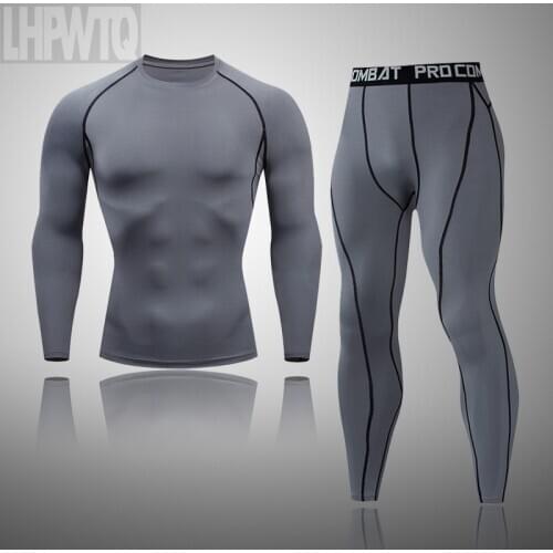 Mens Clothing Winter Clothing Quick Drying Leggings Compression Fitness Winter Mens Thermal Underclothes Tracksuit Shirt
