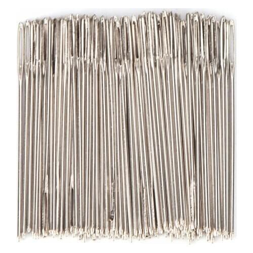 100Pcs Golden Tail Needles Embroidery Fabric Cross Stitch Metal Sewing Needle Needlework Tool