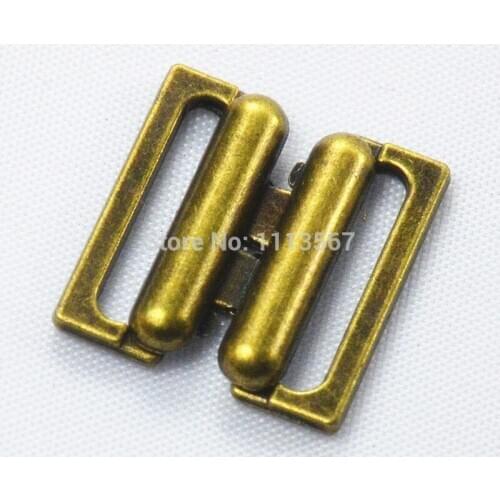 100pieces Craft Antique Bronze Metal Waist Extender Hooks & Eyes Clasps Sewing On Garment Button for Clothes Hooks 18mm K121