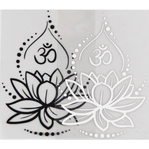11.2*16CM Modern Cartoon Vinyl Car Sticker Decal Decorative Style Of Buddhist Lotus