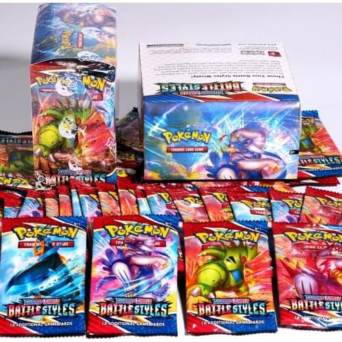 2021New Hot (36 Packs) Pokemones Cards Pokemon Sword And Shield Battle Styles Full New Sealed Retail Box