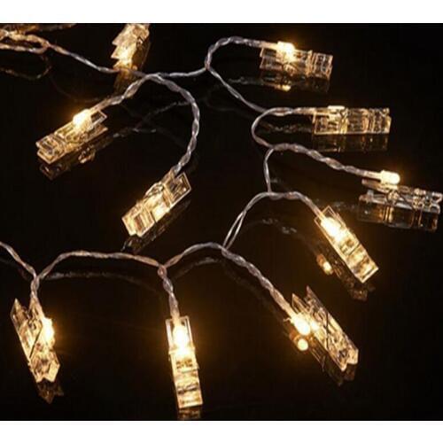 8 Function Remote Control Photo Clip Light String USB/Battery Light Strip LED String Wedding Christmas Party Decoration Lights