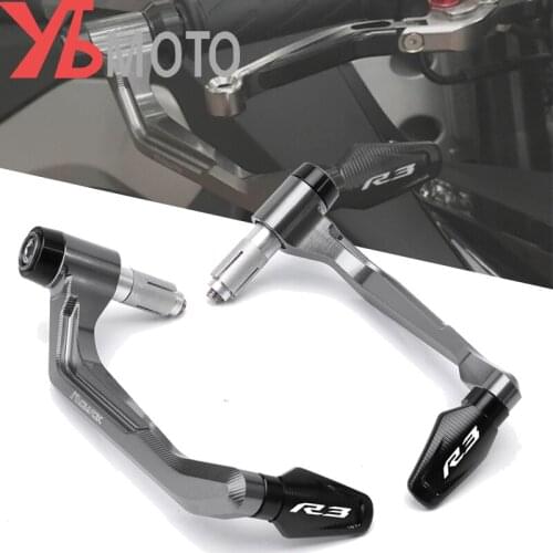 For YAMAHA R3 YZF-R3 YZF R3 2015+ 2019 2020 Accessories Motorcycle Aluminum Handle grips Ends + Brake Clutch Levers Protector