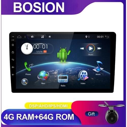 Bosion IPS DSP PX6 Android 10.0 Car Radio Stereo GPS Navi Audio Video Player Wifi BT AHD AMP 7803 OBD DAB+ SWC 4G+64G 1 din