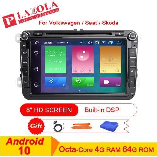 Android 10 Car Stereo Multimedia Player For VW/Volkswagen/Golf/Polo/Tiguan/Passat/b7/b6/SEAT/leon/Skoda/Octavia Radio GPS WIFI