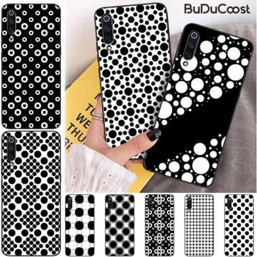 Artwork Black White Circle Luxury Phone Case For Xiaomi Mi 9 9T CC9 CC9E 8 SE Pro A2 Lite 6X 5 A3 A1 Max Mix 2 3