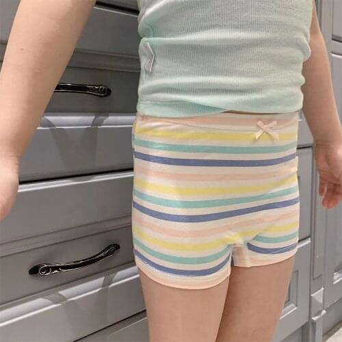 Childrens Underwear Girls' Childrens Elastic Cartoon Shorts Girls' Primary School Students' Cotton Boxers Girls' Baby Cute