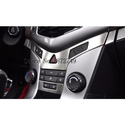 For Chevrolet Cruze 2015 Stainless Steel Paillette Central Control Panel Sticker Decoration