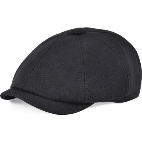 VOBOOM Big Size Cotton Newsboy Caps Flat Cap Beret Boina Cabbie Driver Golf Men 8 Panel Elastic Back Duckbill Ivy Hat 321