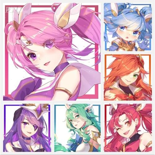 Game Posters League of Legends Star Guardian Skin Anime Posters Canvas Painting Wall Decor Posters Wall Art Picture Home Decor