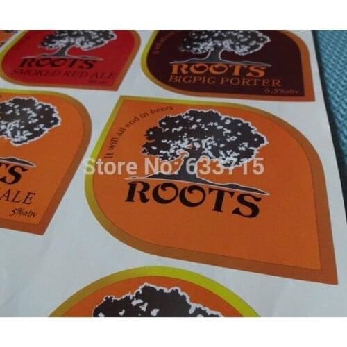 Customized self adhesive beer bottle product labels ! NO MOQ