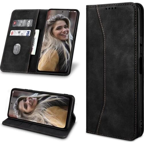 Leather Flip Case For Xiaomi Redmi Note 10 Pro Max Cover Wallet Cards Stand Phone Protect Case For Redmi Note 10 balck Coque