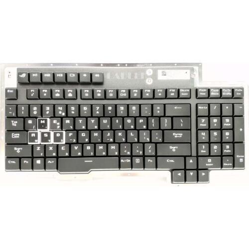 HE Israel Hebrew backlit Mechanical Keyboard for Asus ROG GX800 GX800V GX800VH