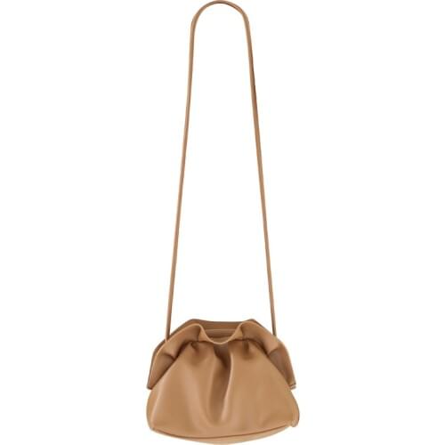 Fashion Fold Cloud Bag Women 2021 Simple Dumpling Bag Soft PU Leather Shoulder Bag Solid Color Women Messenger Bag Mnin Bag