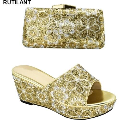 Fashion Shoe and Matching Bag for Nigeria Party Designer Shoes Women Luxury 2020 Women Italian African Party Pumps Shoes and Bag