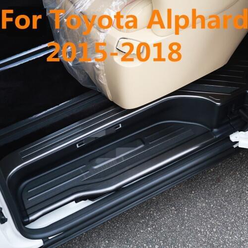 For Toyota Alphard 2015-2018 Black stainless steel welcome pedal refires door sill strip parts Interior decoration Accessories