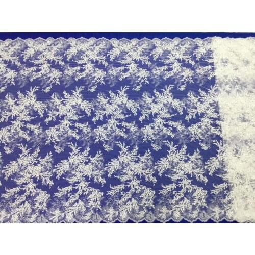 New pattern 5yards mx03# off white mesh lace fabric for bridal wedding dress/sawing Free shipping