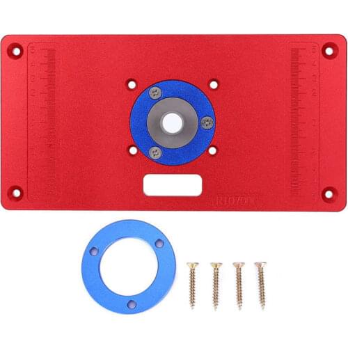 Trimming Machine Flip Board Red Aluminum Alloy Router Table Insert Plate Woodworking Tool Router Table Insert Plate