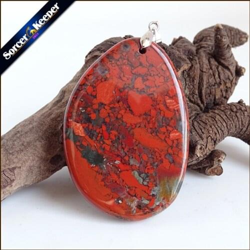 Collares New Pendant Necklace Natural Crystal Stone Bloodstone Beads Agates Necklace & Pendants Fashion Bijoux Women WS808