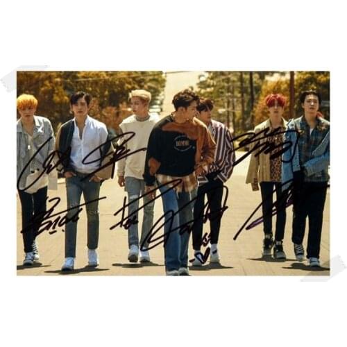 Signed GOT7 GOT 7 autographed group photo 7 FOR 7 6 inches free shipping 102017C