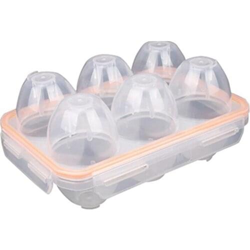 Portable Camping Shockproof and Leakproof 6 Eggs Carrier Container Case Eggs Carrier Holder Egg Storage Box Case