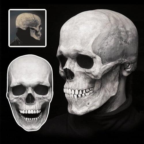 Realistic Halloween Skull Mask Horror Holiday Mask Ghost Skull Scary Halloween Party Costume Mask Prop Masquerade
