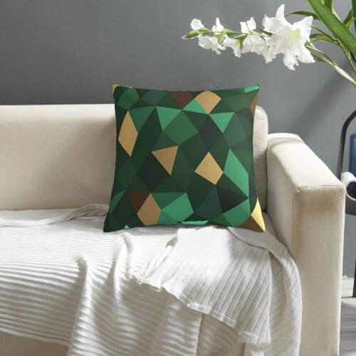 Luxury Gold And Green Shapes Seamless Pattern pillowcase printed cushion cover sofa waist pillow pillow cover