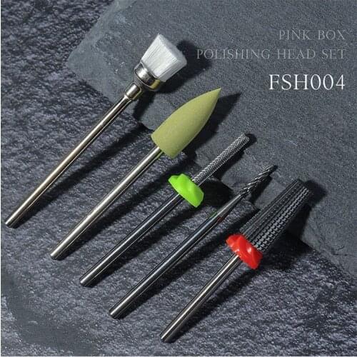 2021 New Xmas Polishing Head Set nail Tungsten Steel Polishing Head Straight Slotted Two-way Nail Removal Polishing Tool Set