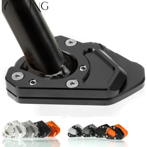 Motorcycle CNC Side Stand Enlarger Plate Kickstand Enlarge Foot shelf FOR RC 125 200 250 390 690 Enduro SMC 950 990 Adventure R