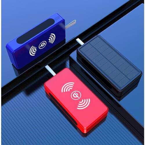 50000mAh 10W Wireless Solar Power Bank for iPhone 12 Pro Samsung S20 Xiaomi Poverbank Portable External Battery Pack Power Bank