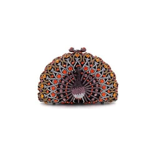 Women Crystal Party Dinner Shoulder Handbags Gold Evening Clutches Bag Bridal Clutch Wedding Purse