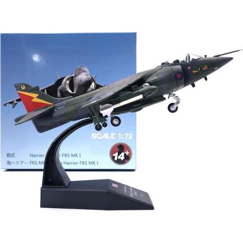 1:72 British Argentine War Harrier Vertical Short Range Takeoff And Landing Fighter Alloy Military Model Kids Plane Toy Gift