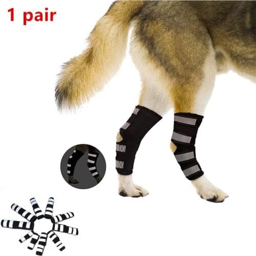 1 Set Pet Dog Bandages Dog Leg Knee Brace Straps Protection For Dogs Joint Bandage Wrap Doggy Medical Supplies Dogs Accessories