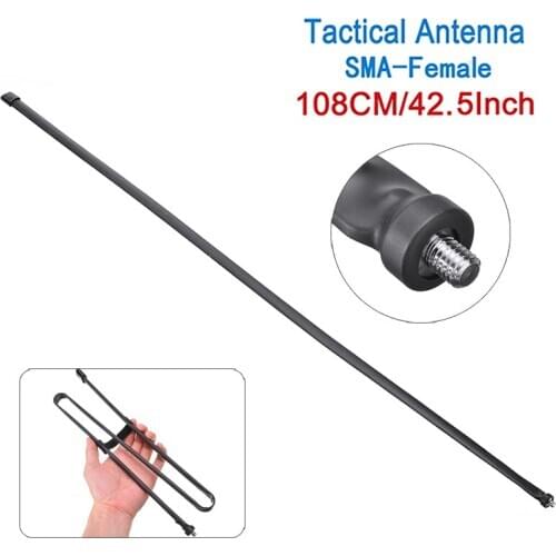 108cm Signal Walkie Talkie VHF UHF Foldable Extend Antenna Outdoor SMA Female Portable Dual Band For Baofeng BF-888S UV-5R UV-82