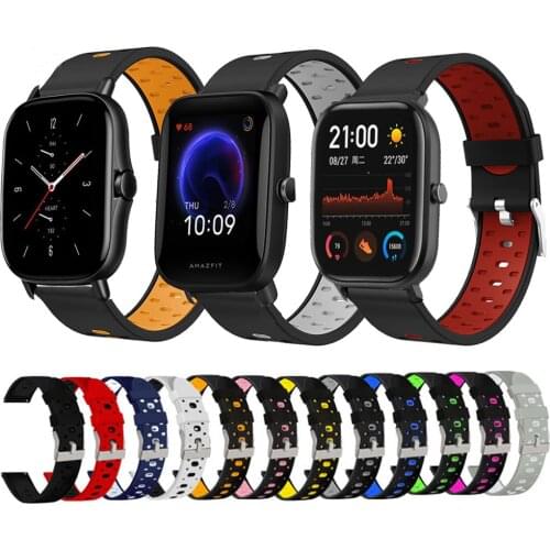 20MM Smartwatch Replacement Bracelet Strap For Huami Amazfit Bip U Pro/GTS 2 Mini Silicone Watchband For COLMI P8 Plus Bracelet
