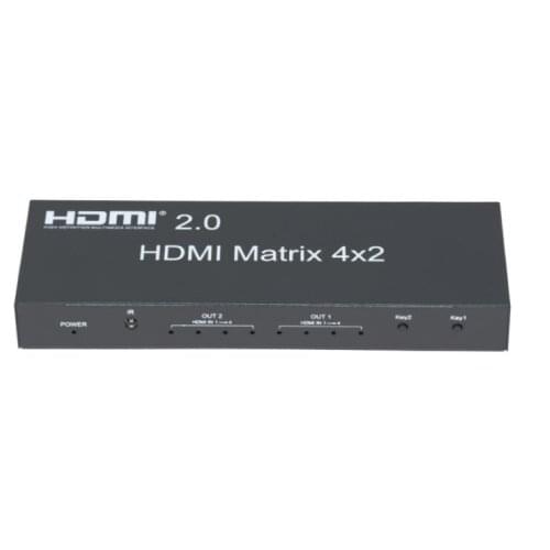 4K 60Hz HDMI Matrix 4x2 HDR ARC HDMI Switch Splitter 4 in 2 out Optical SPDIF + 3.5mm jack Audio Output HDMI Switcher