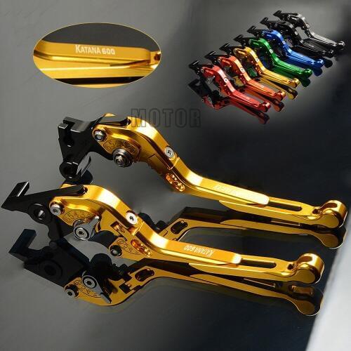 CNC Aluminum Motorcycle Foldable Brake Clutch Levers For Suzuki 600/750 KATANA 1998-2006 1999 2000 2001 2002 Adjustable Folding
