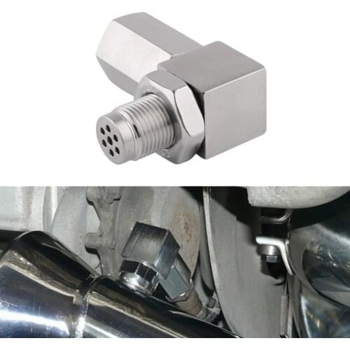 Car CEL Fix Check Engine Light Eliminator 90 Degree O2 Sensor Check Engine Light Eliminator with Mini Catalyst M18 x 1.5