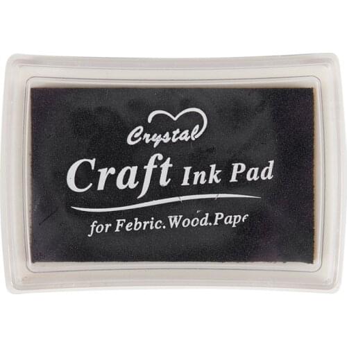 Black Ink Pad Inkpad Rubber Stamp Finger Print Craft Non-Toxic Baby Safe