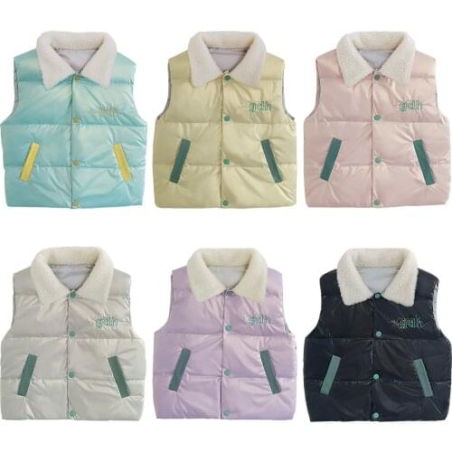 Winter Autumn Children Vests Warm Waistcoats For Boys & Girls Thick Down Vests Kids Sleeveless Jacket Outwear Fashion Clothes