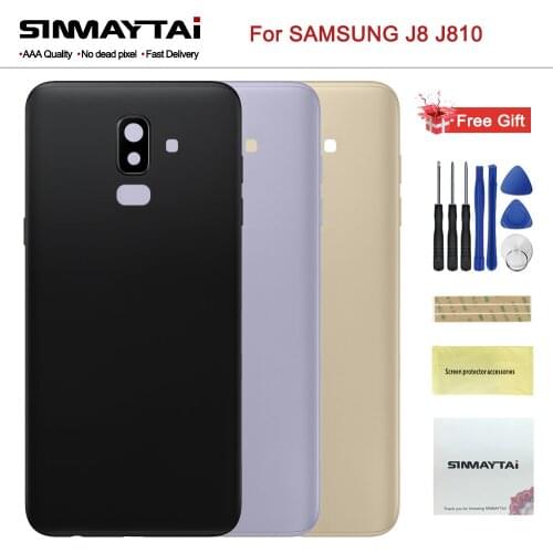 For Samsung Galaxy J8 2018 J810 J810F SM-J810F Housing Battery Door Rear Back Cover Case Chassis Shell J810FN Replacement