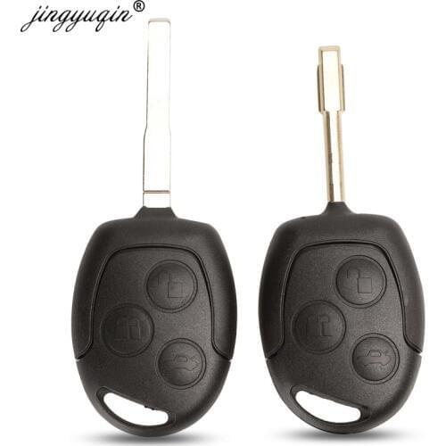 Jingyuqin 3 Button Remote Car Key Shell For Ford Mondeo Focus 2 3 Festiva Fiesta Transit Key Remote Case With FO21 HU101 Blade