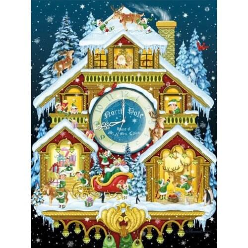 5D DIY diamond embroidery Christmas house,full diamond painting Cross Stitch Rhinestone mosaic home decoration,Christmas gifts