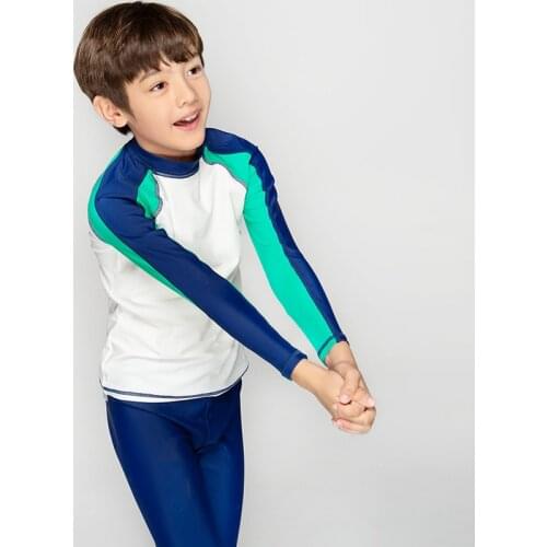 Julysand High-end Swimwear Boys Two Pieces Swimsuit Childrens' Long sleeve Bathing Suit Boy Sports Swimwear