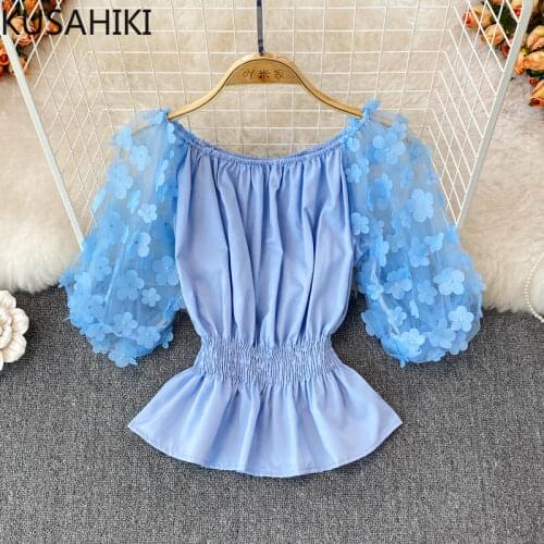 Блузки с открытыми плечами KUSAHIKI China At AliExpress