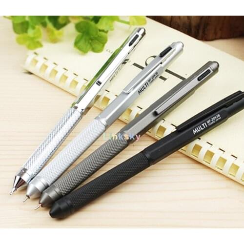 Ohto MF-20K3B Multi-Pen, Multi-B 2+1,Hexagon Barrel, Knurled Grip, 3 Points, Matte Silver,Matte Black,Office Students Stationery